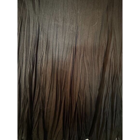 Guazy Black Midi Skirt M Whimsical Romantic Gothic Vampire Flowy Minimalist - Picture 5 of 7